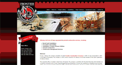 Desktop Screenshot of frontierconstruction.net
